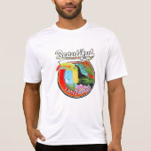 美しいランサローテ島の旅のワッペン Tシャツ (正面)