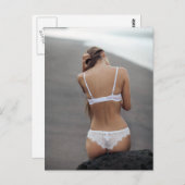 美しいランジェリーモデル写真はがき ポストカード (正面/裏面)