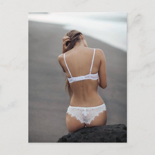 美しいランジェリーモデル写真はがき ポストカード (正面)