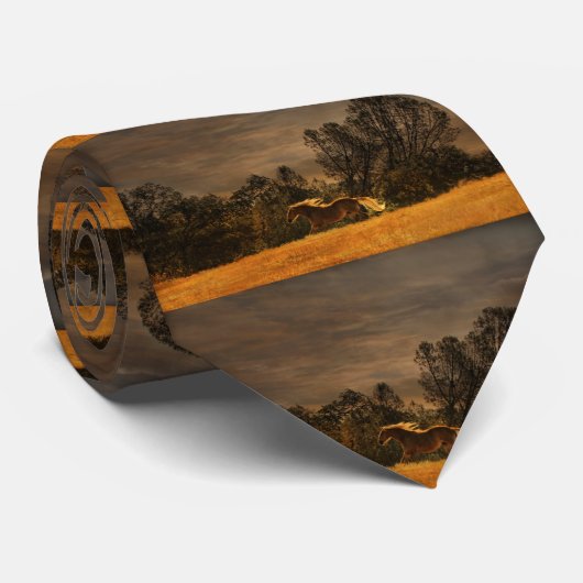 美しいランニングの馬のネックタイ ネクタイ (ロール)