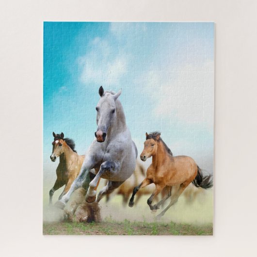 美しいランニングの馬、ジグソーパズル ジグソーパズル (縦)