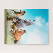 美しいランニングの馬、ジグソーパズル ジグソーパズル (横)