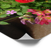 美しいランヌンキュラス春フラワーガーデンポスター ポスター (角)