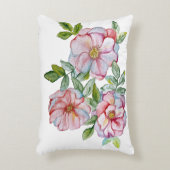 美しいリアルな水彩バラ。 アクセントクッション (正面(垂直))