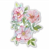 美しいリアルな水彩バラ。 シール (正面)
