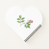 美しいリアルな水彩バラ。 ノートブック (裏面)