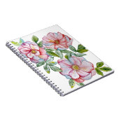 美しいリアルな水彩バラ。 ノートブック (右側)