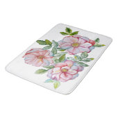 美しいリアルな水彩バラ。 バスマット (アングル)