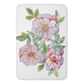 美しいリアルな水彩バラ。 バスマット (正面縦)