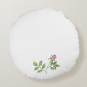 美しいリアルな水彩バラ。 ラウンドクッション (裏面)