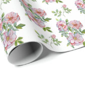 美しいリアルな水彩バラ。 ラッピングペーパー (ロールコーナー)