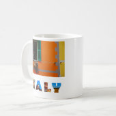 美しいリカラフルオマジョーレシンクテレイタリア コーヒーマグカップ (正面左)