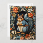 美しいリスのウィリアム・モリスインスパイア ポストカード (正面/裏面)