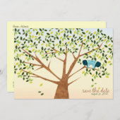 美しいリスの木の保存日付 セーブザデート (正面/裏面)