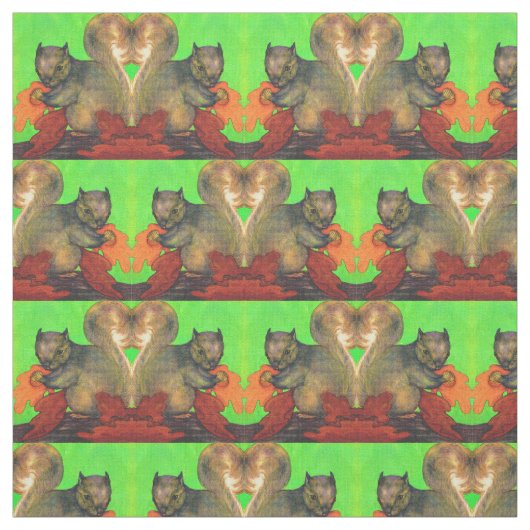 美しいリスプリント ファブリック (見本)