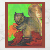 美しいリスプリント ワインラベル (シングルラベル)