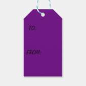 美しいリッチパープルギフトラベル ギフトタグ (裏面)