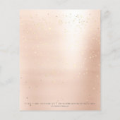 美しいリップキスメイクアップアーティスト紙吹雪バラ金ゴールド チラシ (裏面)