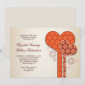 美しいリハーサルのディナー招待状 招待状 (正面/裏面)