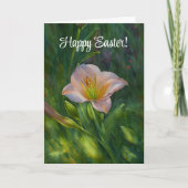 美しいリリーフラワーアートのイースターカード カード (正面)