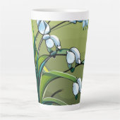 美しいリリー：春のセレニティの繊細なダンス カフェラテマグ (正面)