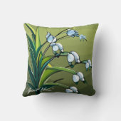 美しいリリー：春のセレニティの繊細なダンス クッション (裏面)