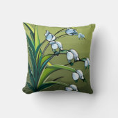 美しいリリー：春のセレニティの繊細なダンス クッション (正面)