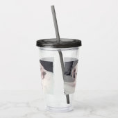 美しいリーガルホワイトラブラドールミックス犬グレーアクリル アクリルタンブラー (左)