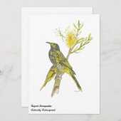 美しいリージェント本眼鏡鳥 招待状 (正面/裏面)