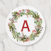 美しいリースウィンタークリスマス フェイバータグ (裏面)