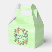 美しいリースピンクのロマン結婚ティック フェイバーボックス (裏面サイド)