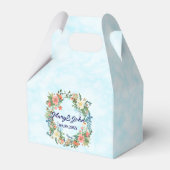 美しいリースピンクのロマン結婚ティック フェイバーボックス (裏面サイド)