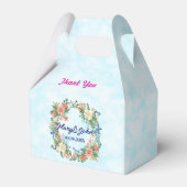 美しいリースピンクのロマン結婚ティック フェイバーボックス (正面サイド)