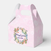 美しいリースピンクのロマン結婚ティック フェイバーボックス (裏面サイド)