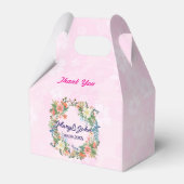 美しいリースピンクのロマン結婚ティック フェイバーボックス (正面サイド)