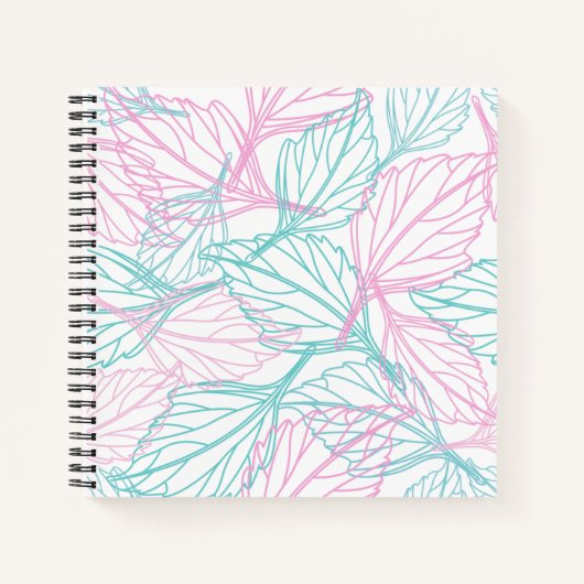 美しいリーフパターンノートブック ノートブック (正面)