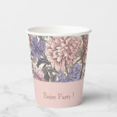 美しいルキシーフェミニンフローラピンクと紫 紙コップ (裏面)