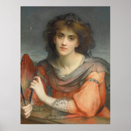 美しいルナムーンの女神チャールズ・エドワード・ハレ ポスター