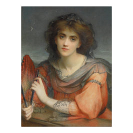 美しいルナムーン女神ハレCC1177 ポスター