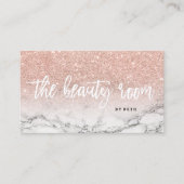 美しいルームタイポグラフィバラ金ゴールドグリッター大理石 名刺 (正面)