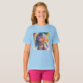 美しいレインボーアニメガール Tシャツ (正面フル)