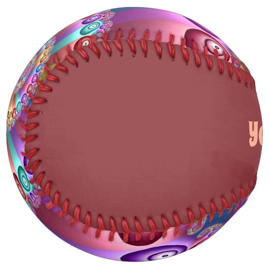 美しいレインボーカラー抽象芸術フラクタルアート名 ソフトボール (正面左)
