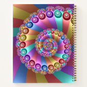 美しいレインボーカラー抽象芸術フラクタルアート名 ノートブック (裏面)