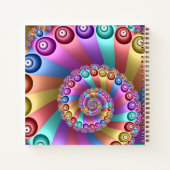 美しいレインボーカラー抽象芸術フラクタルアート名 ノートブック (裏面)