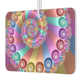 美しいレインボーカラー抽象芸術フラクタルアート カーエアーフレッシュナー (左)