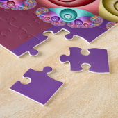 美しいレインボーカラー抽象芸術フラクタルアート ジグソーパズル (側面)