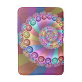 美しいレインボーカラー抽象芸術フラクタルアート バスマット (正面縦)