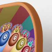 美しいレインボーカラー抽象芸術フラクタルアート ピックルボールラケット (左詳細)