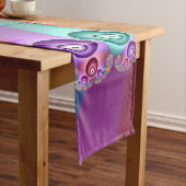 美しいレインボーカラー抽象芸術フラクタルアート ミディアムテーブルランナー (インサイチュ)