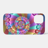 美しいレインボーカラー抽象芸術フラクタルアート Case-Mate iPhoneケース (裏面 (横))